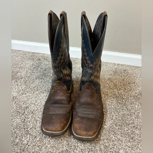 ARIAT Tycoon Square Toe Pull On Western Boot Brazen Brown, Size US 7.5D - Picture 2 of 8